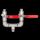 SATA Optional (nicht nachrüstbar): 2. Pistolenanschluss (Luft & Material) - Edelstahlausführung mit Kugelhahn aus Teflon
