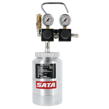 SATA 2,0 l Druckbehälter  mit Tragegriff & Doppeldruckminderer