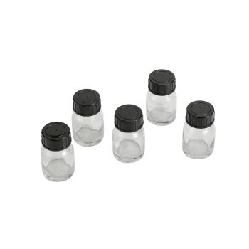 SATA 25 ml Glasbecher mit Blinddeckel (5 St.)