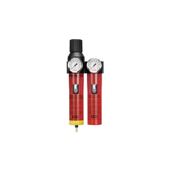SATA filter 444 L 2-stufiger Sinterfilter/Feinfilter, Druckregler, für Leitungseinbau (G 1/2" Innengewinde)