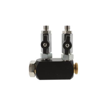 SATA Abgangsleiste mit Kugelhähne, 2 x 1/4" (Außengewinde) zur Erweiterung