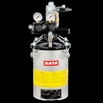 SATA paint set 10, Wasserlackausführung, Doppeldruckminderer mit Druckluftrührwerk mit Getriebe
