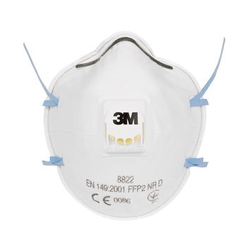 3M 8822 vorgeformte Atemschutzmaske FFP2 mit Ventil (10 Stück)