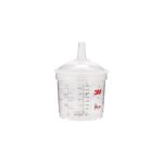 3M 16152 PPS TypeV 400ml Becher, 200 µm Deckel- und...