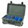 SATA Koffer, olivgrün (52 x 29 x 19 cm) mit Trolley-Funktion, ohne Aufdruck, inkl. Einlage für 5 Lackierpistolen, Material: Kunststoff