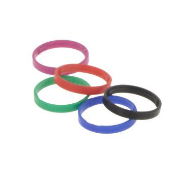 SATA 1188334 CCS-Ringe, grün, blau, rot, schwarz und violett für jet X, jet K (5 Stück)