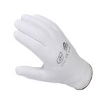 PU beschichtete Nylon-Handschuhe weiß, Gr. 7-10 (1...