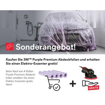 AKTION 3M 33780 Elektro-Exzenterschleifer 150mm GRATIS bei Kauf 4x Abdeckfolie 50989 5mx150m