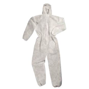 PP Disposable Overall with zipper and hood, white (size XXL)