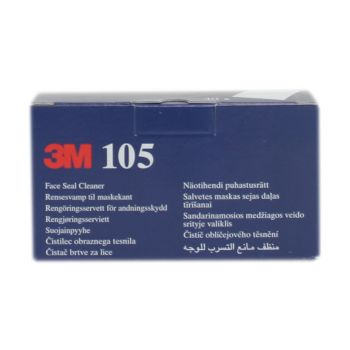 3M Reinigungstuch 105 für Gesichtsabdichtungen von Mehrweg-Atemschutzmasken (Karton 40 Stk)